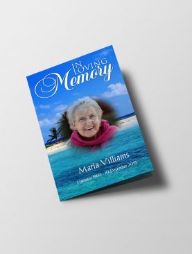 Beach Funeral Program Template