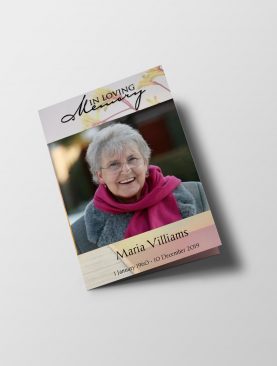 Going Home Funeral Program Template
