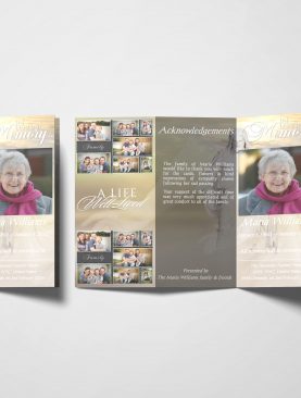 Jesus Christian Trifold Funeral Program Template