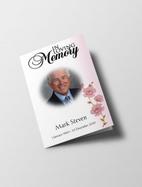Less Color Funeral Program Template
