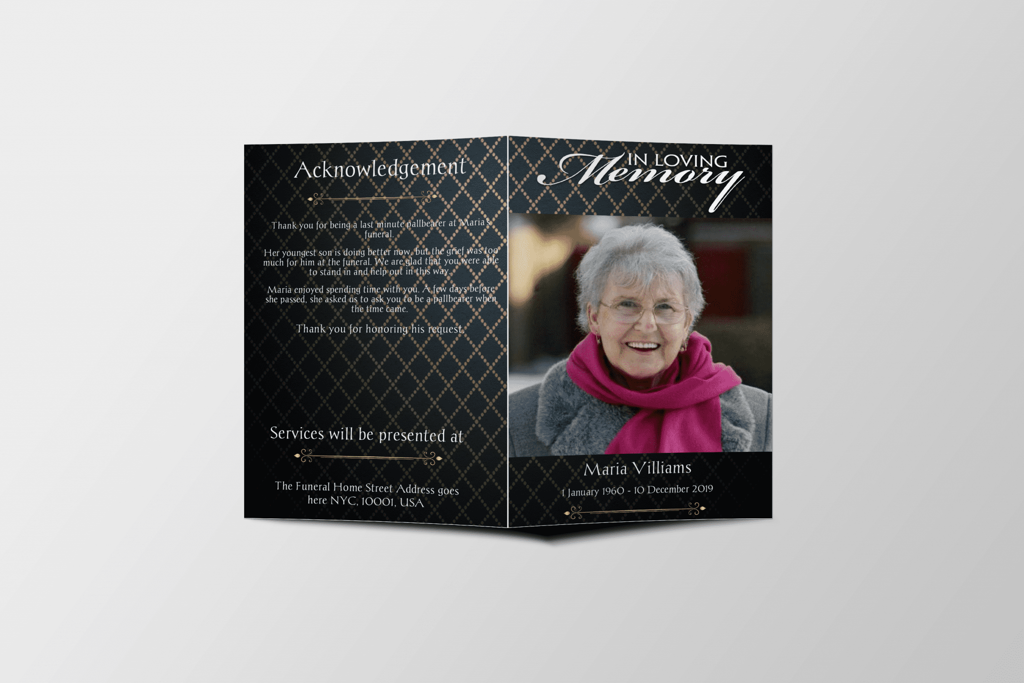 Free Funeral Program Template | Funeral Programs Templates