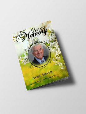 Lily Funeral Program Template