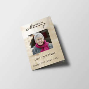 Golden Lake Half Letter Size Funeral Program