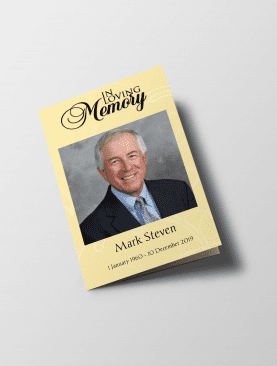 Professional Funeral Program Template