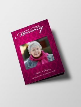 Women Vintage Funeral Program Template