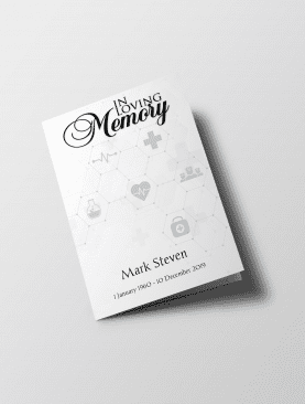 Healthcare Funeral Program Template