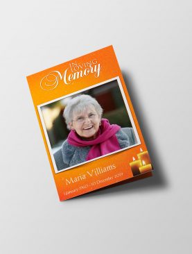 Sunset Shadow Funeral Program Template