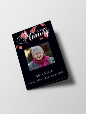 Premium Petals Funeral Program Template