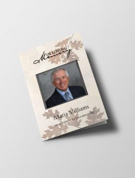 Autumn 8 Page Funeral Program Template