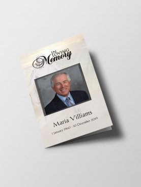 Jesus Hands 8 Page Funeral Program Template