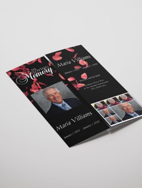 Royal Rose Gatefold Funeral Program