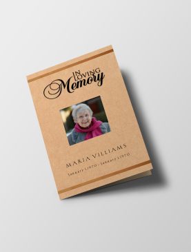 Brown Funeral Program Template