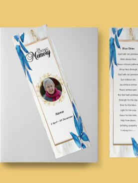 Royal Funeral Bookmark Template