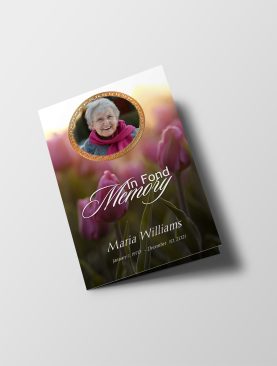 Tulip Funeral Program Template