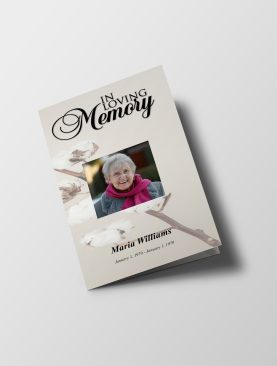 Dried Natural Cotton Funeral Template
