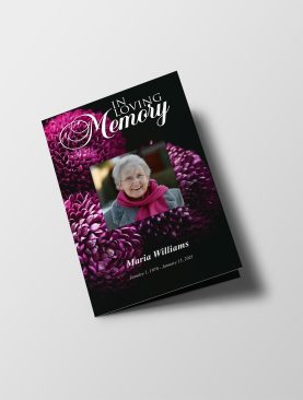 Chrysanthemum Funeral Program Template