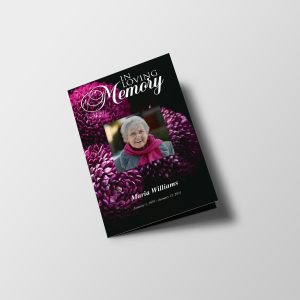 Chrysanthemum Funeral Program Template