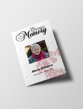 Air Bubbles Funeral Program Template