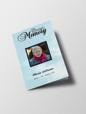 Yellow Daisy Funeral Program Template