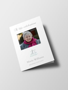 Sailboat Funeral Program Template