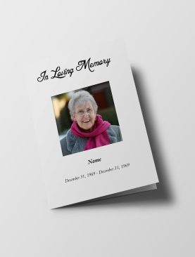 Leaf Pro Tabloid Funeral Program Template