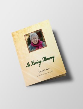 In Memories Tabloid Funeral Program Template