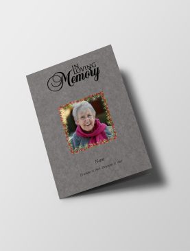 Metallic Tabloid Funeral Program Template