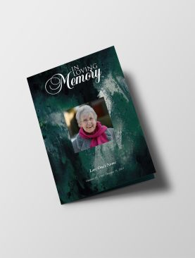 Nebulous Tabloid Funeral Program Template
