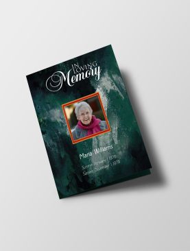 Nebulous Half Page Funeral Program Template