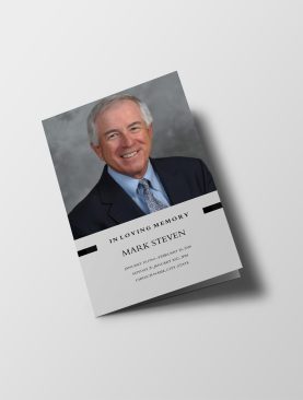 Bright Less Color Funeral Program Template