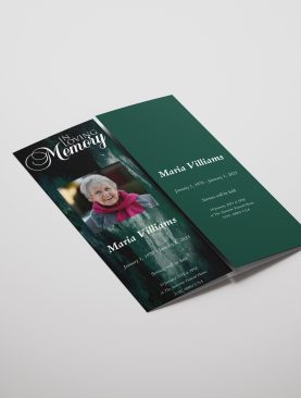 Nebulous Gate Fold Funeral Program Template