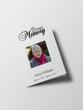 Leaf Pro Half Page Funeral Program Template