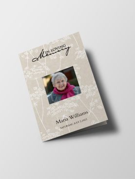 Contemporary Funeral Program Template