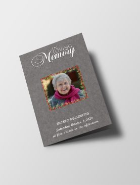 Metallic Funeral Program Template