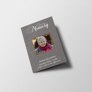 Metallic Funeral Program Template