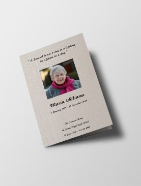 Vinyl Funeral Program Template
