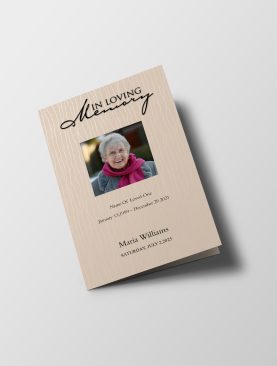 Platinum Funeral Program Template
