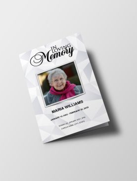 White Diamond Funeral Program Template