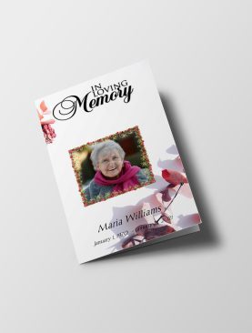 Missing Floral Funeral Program Template
