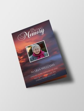 Clouds Funeral Program Template