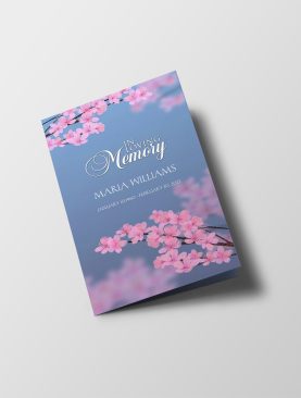 Spring Flower Funeral Program Template