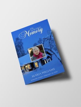 Winter Vibes Funeral Program Template