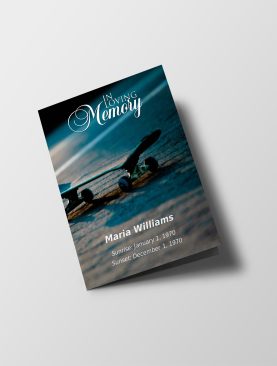 Skateboard Half Page Funeral Program Template