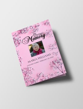 Floral Corner Funeral Program Template