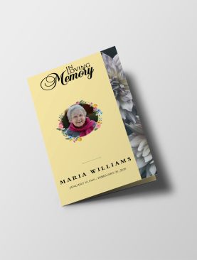 Natural Brown Funeral Program Template