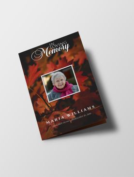 Maple Leaf Funeral Program Template