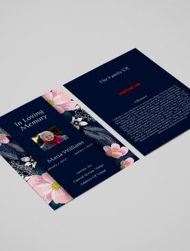 Symmetrical Pink Funeral Flyer Template