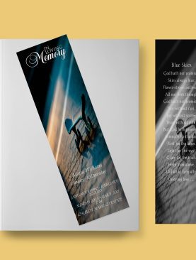 Skateboard Funeral Bookmark Template