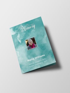 Light Green Half Page Funeral Program Template