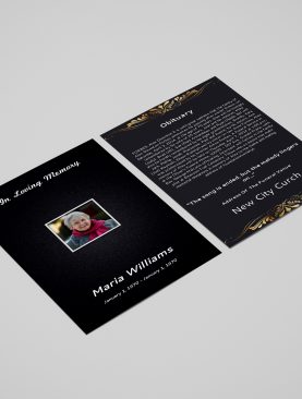 Matte Black Funeral Flyer Template